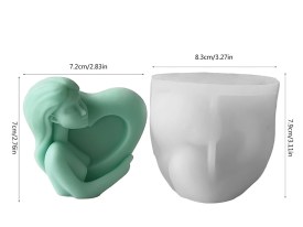 Molde silicona corazon de madre